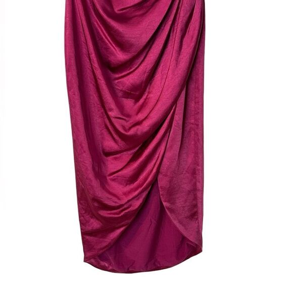 Elliatt Cassini Deep Berry One Shoulder Cocktail Dress | Size M - Picture 5 of 9